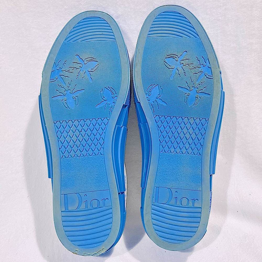 Men’s Dior B23 Low Top Blue Trainer Sneakers - Picture 8 of 11